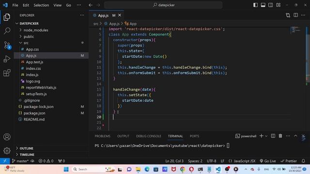 react js datepicker смотреть онлайн
