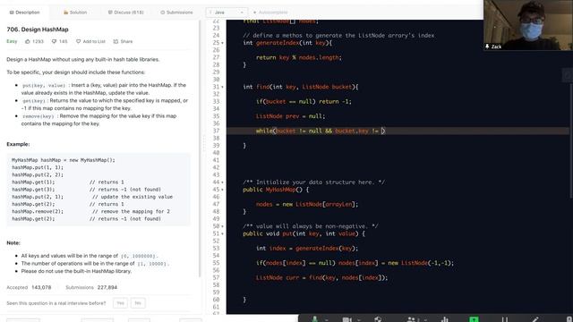 Apple Software Engineer Interview | LeetCode 706. Design HashMap | using Hashing and Chaining смотреть онлайн