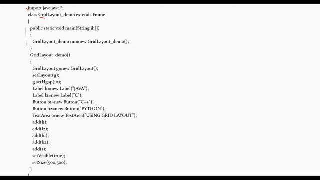GridLayout in Advanced Java|Program for GridLayout in Advanced java смотреть онлайн