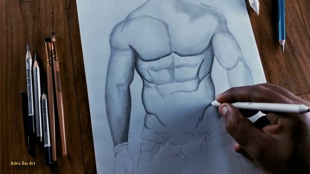 How To Draw Six Pack Abs|How I Draw Realistic Skin смотреть онлайн