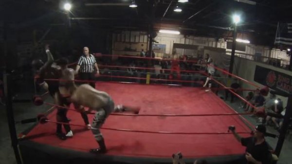 Joseph Everhart, Flex Simmons & Caribbean Tiger vs Gem Stone, "Nitestic" Eddie Brown & Cheeseburger
