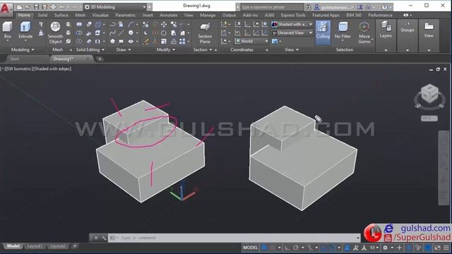 09 - Solid Editing | Intersect | Autodesk AutoCAD 2017 3D Full Advance Tutorials | Hindi | Urdu | смотреть онлайн
