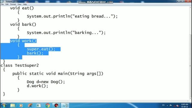super keyword,method overriding(Java Programming) смотреть онлайн