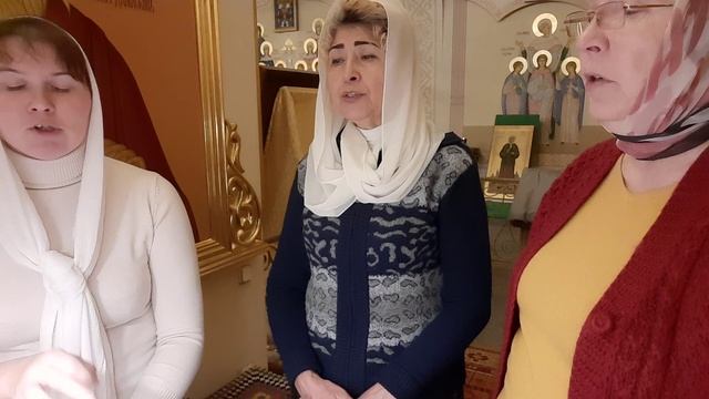 Кондак Взбра́нной Воево́де. Регент Ирина Филатова, певчии Мария Урюпина и Наталья Ильина. смотреть онлайн