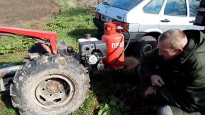 Мотоблок МТз ездит на Газу