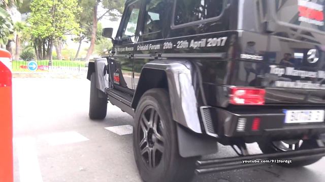 Mercedes G500 4x4² BRABUS G550 acceleration & driving in Monaco смотреть онлайн