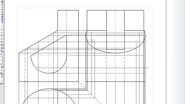 Инженерная графика. Задание 1.2. Проекционное черчение смотреть онлайн