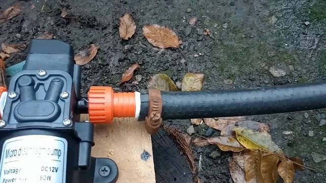 Испытание диафрагменного насоса 12 В 60 Вт с Алиэкспресс