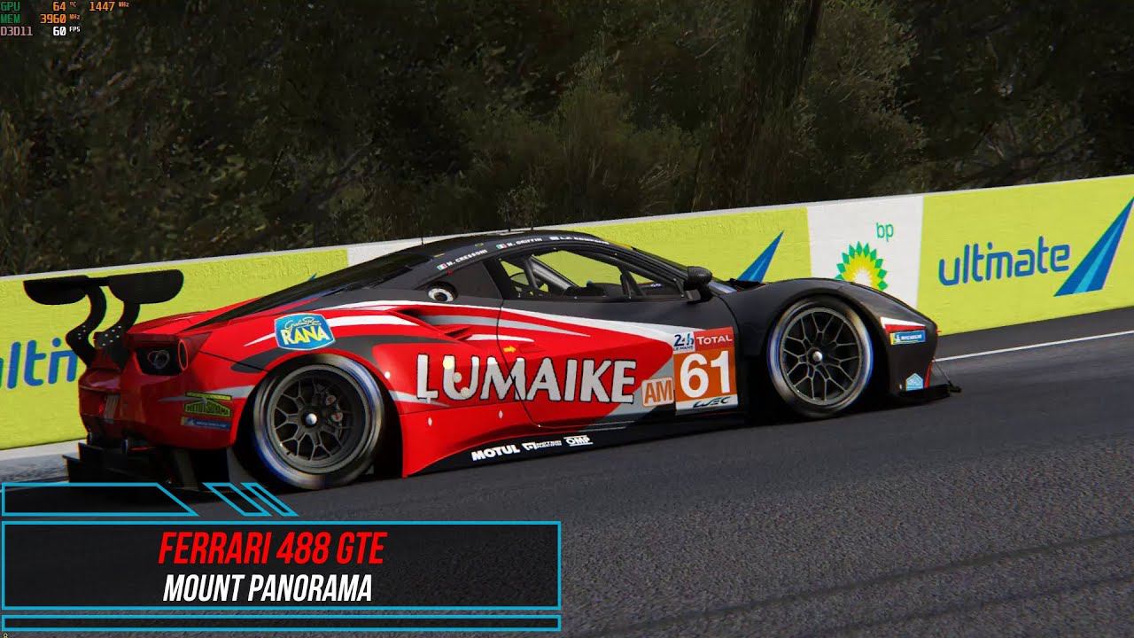 Ferrari 488 GTE - Race Mount Panorama Circuit / Assetto Corsa. смотреть онлайн