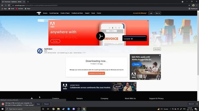 Replay Mod 1.17.1 | Optifabric/Optifine Install Tutorial