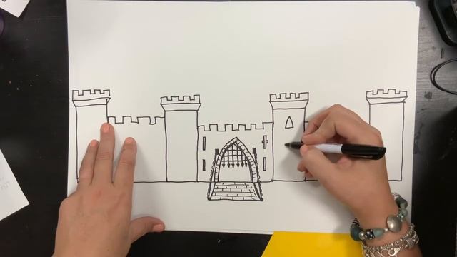 Medieval Castle Drawing смотреть онлайн