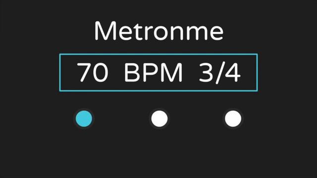 Metronome | 70 BPM | 3/4 Time (with Accent ) смотреть онлайн