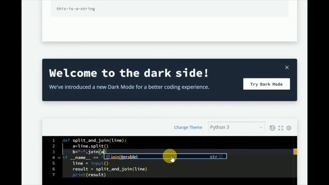 HACKERRANK(PYTHON 3)|STRING SPLIT AND JOIN смотреть онлайн