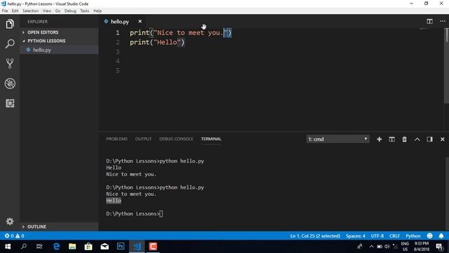 07 First Python Program смотреть онлайн