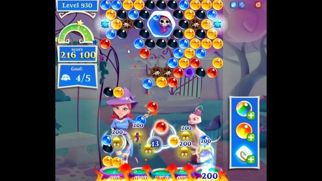 Bubble Witch Saga 2 level 930 NO BOOSTERS смотреть онлайн