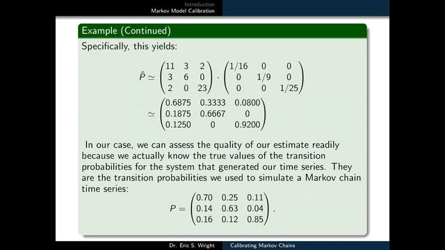 Presentation16: Using Maximum Likelihood Estimation to Calibrate a Discrete Time Markov Model смотреть онлайн