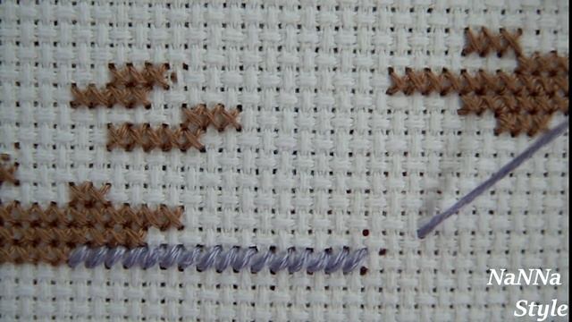 61. Закрепка нити в начале и в конце микростежком.Как это делаю я.Вышивка крестом. смотреть онлайн