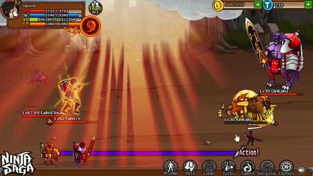 [Ninja Saga] Fanste vs. Kinkaku & Ginkaku смотреть онлайн