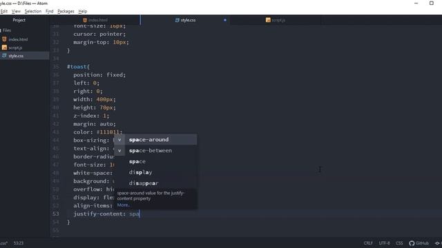 How To Create Toast Notification Using Html Css & JavaScript смотреть онлайн