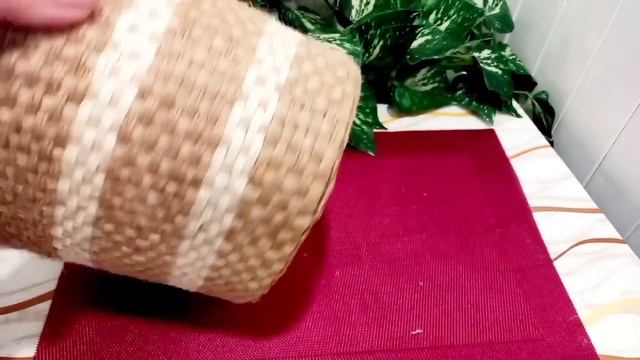 Контейнер для хлеба из ведёрка и джутовой нити. смотреть онлайн