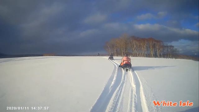Great Snow Field Course with Standard Snowmobile YAMAHA BR250 смотреть онлайн