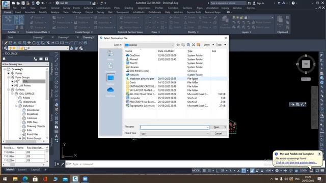 HOW TO EXPORT POINT FROM CIVIL 3D TO EXCEL SHEET