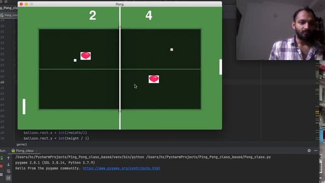 Create a Ping Pong Multi-Levels 2D with Flying Balloons | Python Pygame | Using Sprites Class смотреть онлайн