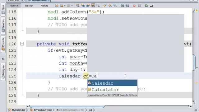 How to Create Calendar in Java Netbeans смотреть онлайн
