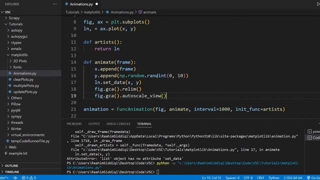 Matplotlib Series Part#15 - Animation Tutorial (Animating your Graphs) смотреть онлайн