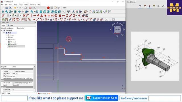FreeCAD Part Modeling Tutorial 71 | FreeCAD Tutorial | Mechnexus | смотреть онлайн