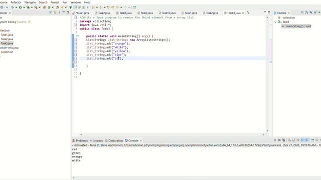 eclipse workspace collection src collection Task3 java Eclipse IDE 2023 04 27 10 11 30 смотреть онлайн