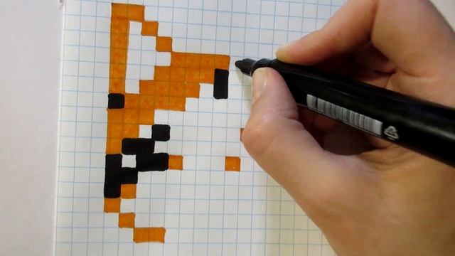 КАК НАРИСОВАТЬ Котика. КОТИК по клеточкам Pixel Art. Рисуем милого котенка. Простые рисунки. Kitty. смотреть онлайн