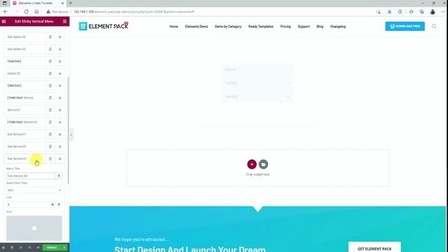 How to Use Slinky Vertical Menu Widget by Element Pack Pro in Elementor смотреть онлайн