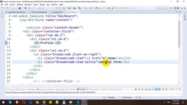 Build Completed Ecommerce with JSP-Servlet and Hibernate - Part 6 - Change Admin Profile смотреть онлайн