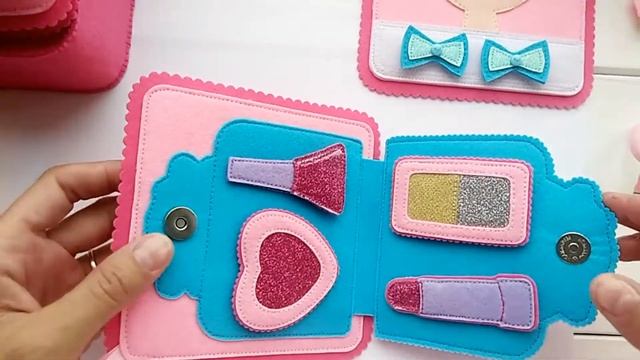 Развивающие карточки из фетра для девочек