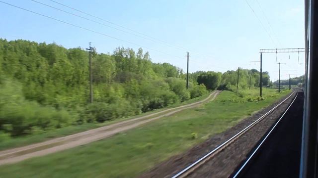 Вид из окна: перегон Гулевцы - Калиновка-1 (ЮЗЖД) смотреть онлайн