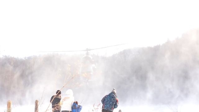 Взлёт вертолёта с б/о 