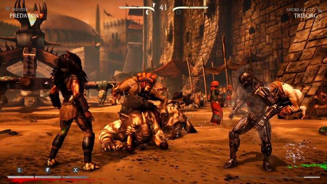 Mortal Kombat X - Predator VS Triborg Gameplay смотреть онлайн