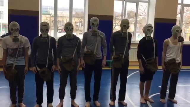 ГО - одевание противогаза . Школа-интернат №6 г.Дербент смотреть онлайн