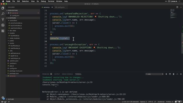 Catching Uncaught Exceptions | Lecture 121 | Node.JS ? смотреть онлайн