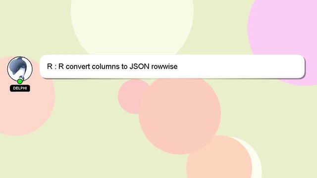 R : R convert columns to JSON rowwise смотреть онлайн