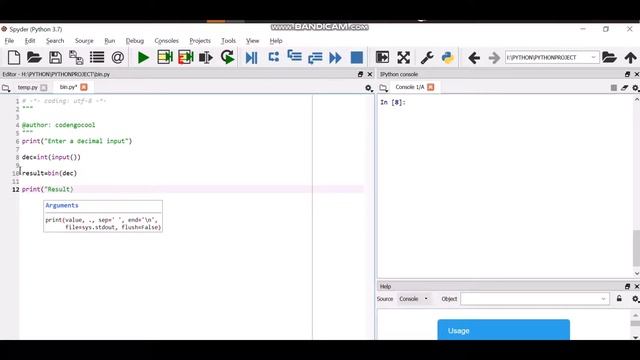 Python : Convert decimal to binary смотреть онлайн