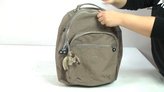Обзор рюкзака для ноутбука Kipling CLAS SEOUL Warm Grey (828) K12622_828 смотреть онлайн