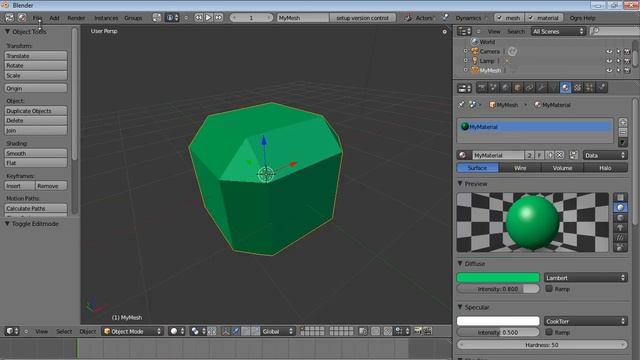 Blender 2.5x basic mesh export tutorial смотреть онлайн
