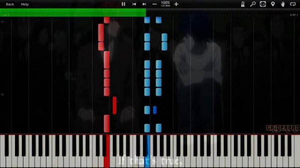 L 's Theme A - Death Note Soundtrack (Piano Tutorial) [Synthesia]