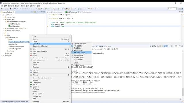 02-Karate API Testing Framework Setup using Junit4||Parallel Execution| HTML Report| Cucumber repor смотреть онлайн