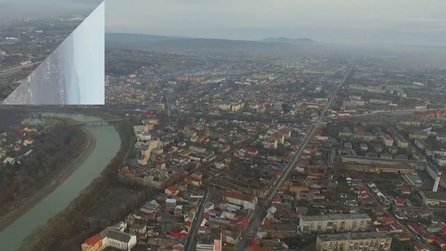 Красивый город Ужгород январь 2016 Съемка дроном DJI Phantom 3 Pro смотреть онлайн