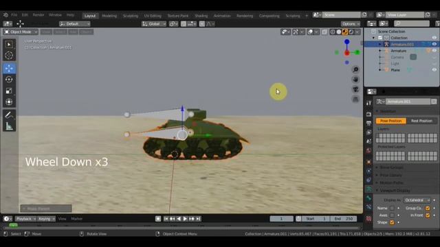 BLENDER 2.81 Сборка риг и простейшая анимация Танка смотреть онлайн