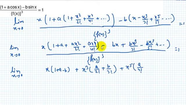 Let f(x) be a function such that 〖lim〗┬(x→0) (f(x))/x = 1 . Find the values of a and b such that 〖 смотреть онлайн