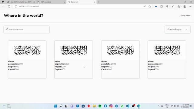 javascript fetch api project | rest countries API project using HTML CSS JS | ASMR programming смотреть онлайн